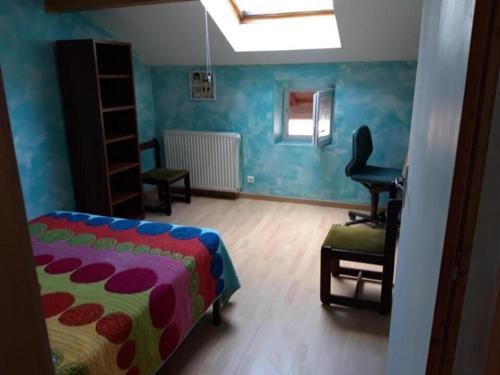 Postel nebo postele na pokoji v ubytování hébergement fermée