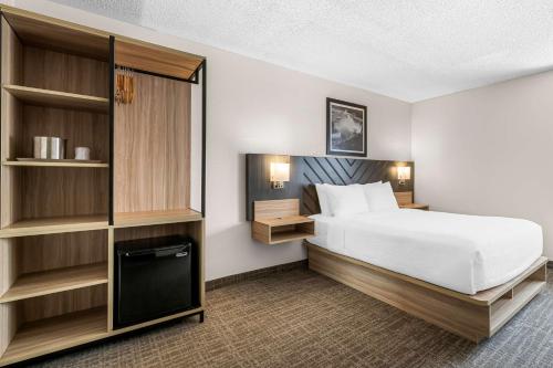 a hotel room with a bed and a tv at Best Western Buffalo Inn & Suites in Buffalo