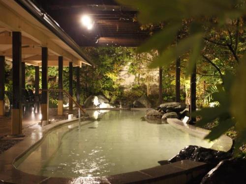 a large pool of water in a building at Hotel Wellseason Hamanako in Hamamatsu