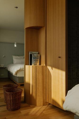 Katil atau katil-katil dalam bilik di kleiner Löwe – Stadthotel Bregenz