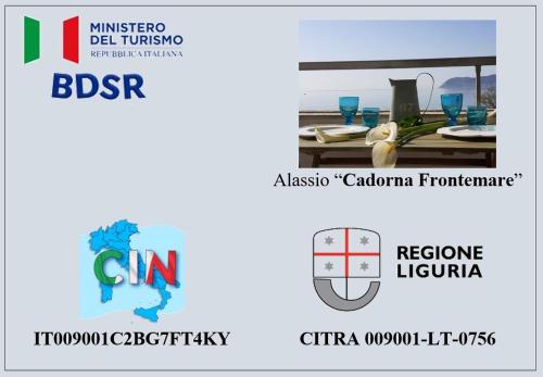 une photo des logos du cin et une photo du cin dans l'établissement Cadorna Fronte Mare, à Alassio