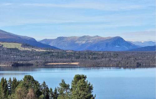 a view of a lake with mountains in the background at Gorgeous Home In Gol With Sauna in Gol