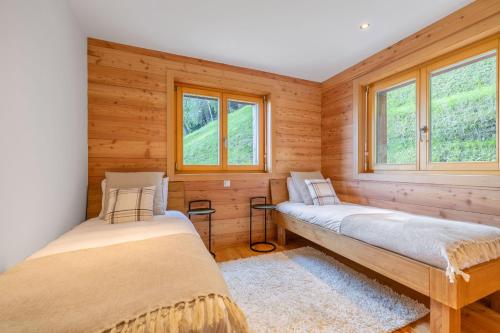 Postel nebo postele na pokoji v ubytování Chalet La Vue, Les Crettaux - Nendaz