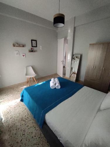 Letto o letti in una camera di Σπίτι στην ακροθαλασσιά Casa al mare