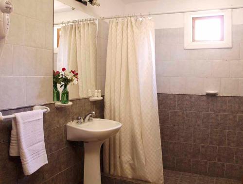 Et badeværelse på Cabañas DEL CERRO