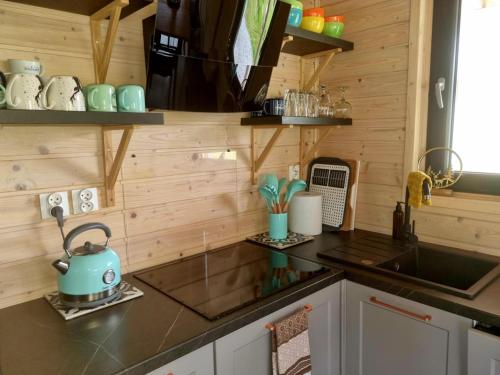 Dapur atau dapur kecil di Domek pod Ostoją Góry Sowie