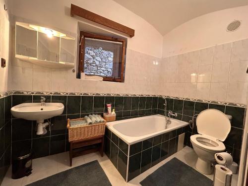 Koupelna v ubytování Apartmán u Poustevníka