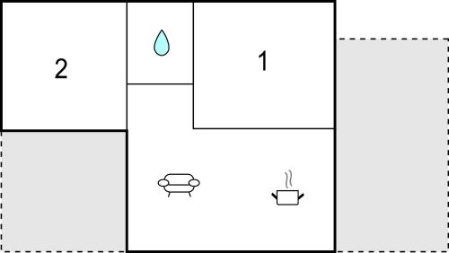 2 Bedroom Nice Home In Hanstholmの見取り図または間取り図