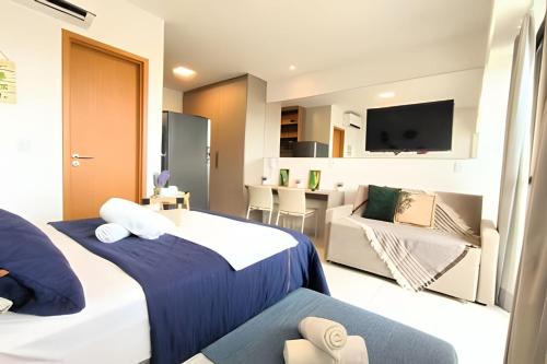 Postel nebo postele na pokoji v ubytování Mana Aquarius - Ap 306B by Temporada Inn