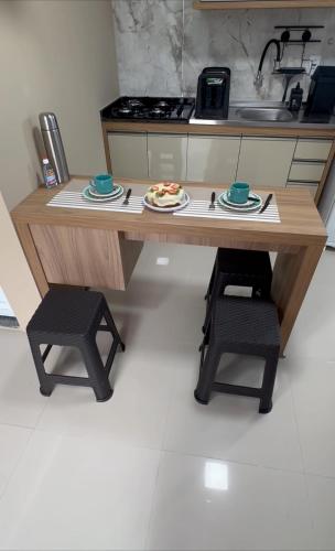 Kuchyň nebo kuchyňský kout v ubytování Residencial Baruk Adonai