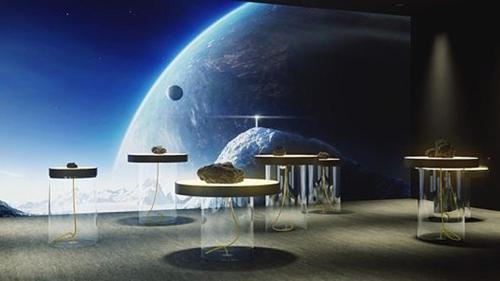a room with a view of an alien planet at Z8 Prémium Apartman in Kaposvár