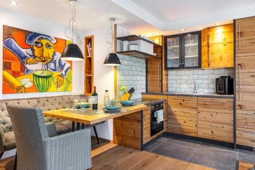 Dapur atau dapur kecil di Gästehaus Wüpping 1