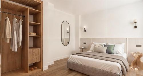 Ένα ή περισσότερα κρεβάτια σε δωμάτιο στο Meral Units