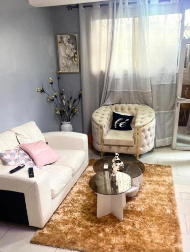 Posezení v ubytování Makepe Villa