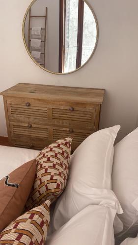 Ένα ή περισσότερα κρεβάτια σε δωμάτιο στο Appartement de charme CARA