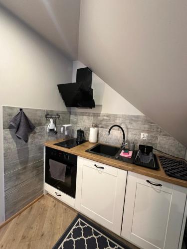 Dapur atau dapur kecil di Apartament Groń