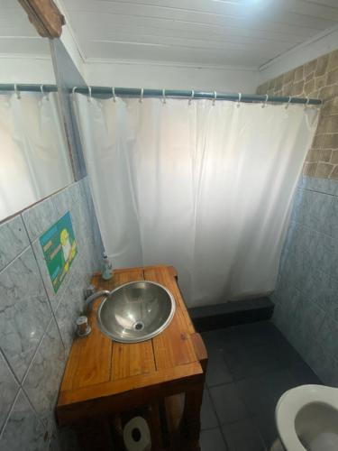 Koupelna v ubytování Hostel Río Azul