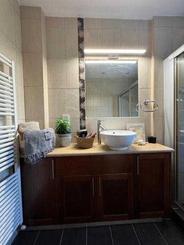 Koupelna v ubytování Unique modern beachfront Villa Thalassa Latchi!