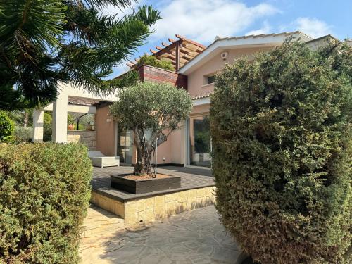 Zahrada ubytování Unique modern beachfront Villa Thalassa Latchi!