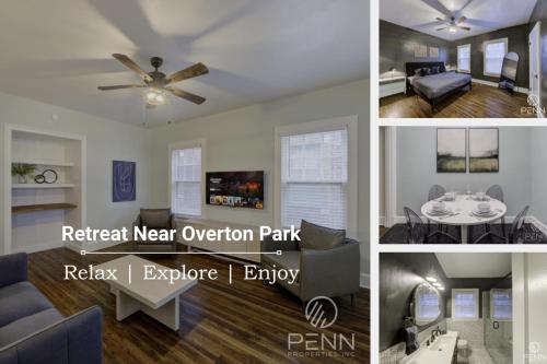 a collage of pictures of a living room and dining room at Relaxing Retreat in Memphis Apartment in Memphis