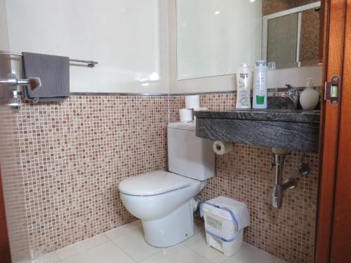 a bathroom with a toilet and a sink at MIÑO 29 Viviendas turisticas in Lugo