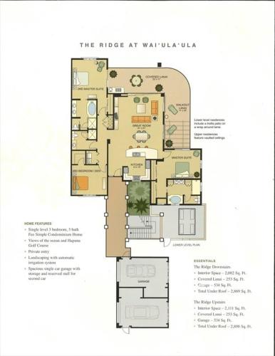 a floor plan of the house at waverider at ❤PiH❤ Ocean Palms Villa Stunning Ocean View Mauna Kea Resort in Hapuna Beach