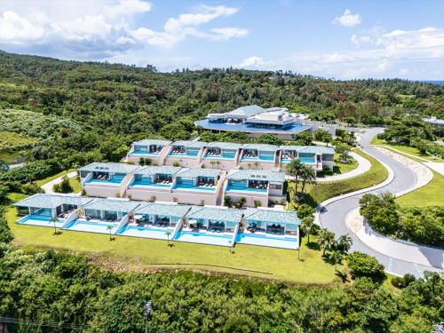 an aerial view of the resort at Oriental Hills Okinawa in Onna