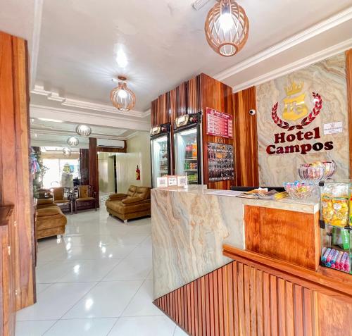 Χώρος καθιστικού στο Hotel Campos