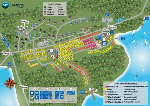 a map of the golf course at Kolleviks Camping och Stugby in Karlshamn