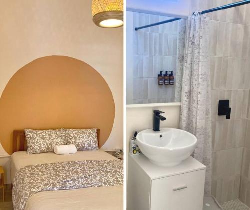 Postel nebo postele na pokoji v ubytování Chic and Centrally Located Apartment in Santurce with parking Apt 4
