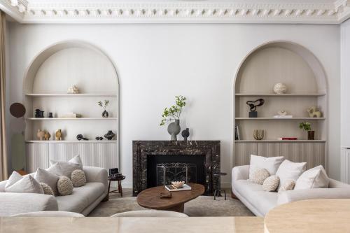 Posezení v ubytování HIGHSTAY - Luxury Serviced Apartments - Louvre