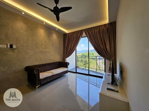 Ένα ή περισσότερα κρεβάτια σε δωμάτιο στο The Cove Hillside Residence Ipoh - Nostalgic Terracotta