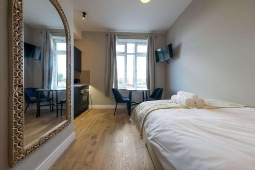 En eller flere senge i et værelse på The Willow studio 3