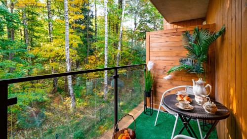 Μπαλκόνι ή βεράντα στο Wonder Home - Apartamenty Blisko Gór - blisko szlaków turystycznych, wyciągów, restauracji, deptaka