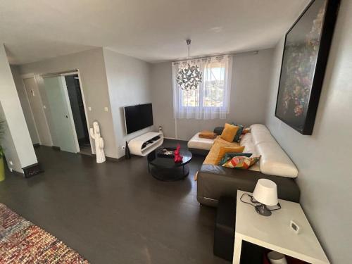 TV a/nebo společenská místnost v ubytování Bel appartement proche plages et hopital St Musse