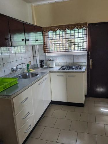 Dapur atau dapur kecil di De Kolibrie Appartementen