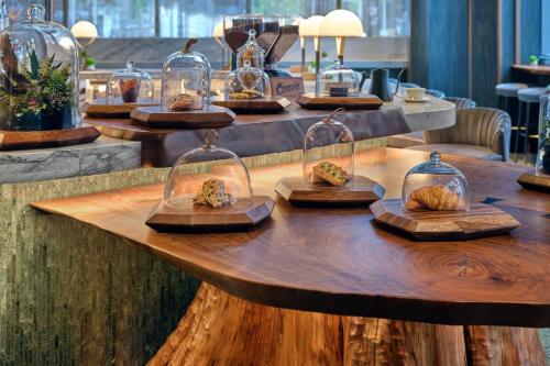a table with glass jars on top of it at The Ritz-Carlton, Portland in Portland