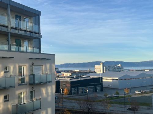 a view of a city from a building at Modern and central Apartment - Solsiden Trondheim - Up to 6 people in Trondheim