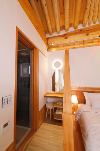 Cama o camas de una habitación en Hanok stay Mokhyang