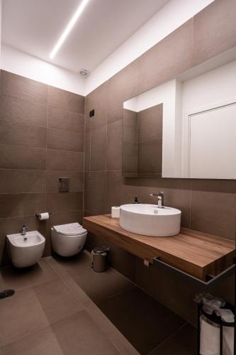 Koupelna v ubytování Hotel Diamond