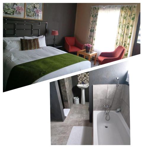 Katil atau katil-katil dalam bilik di Oteng Guest House