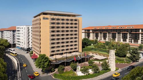 an overhead view of a tall building in a city at Divan Istanbul in Istanbul