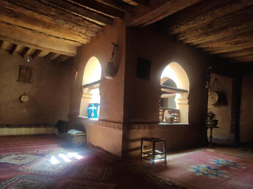 Posezení v ubytování Kasbah Maktob Tamnougalt