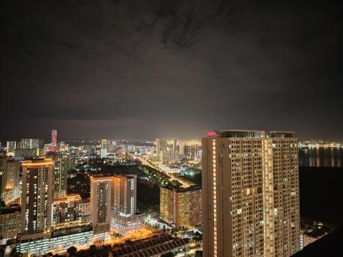 a view of a city at night at View of the whole Georgetown in George Town