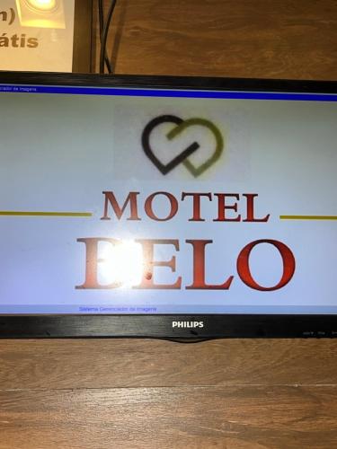a computer screen with the word motel elico on it at Belo Motel in Belo Horizonte