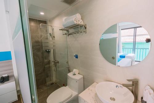 Koupelna v ubytování Tò Vò Hostel Nguyễn Công Trứ