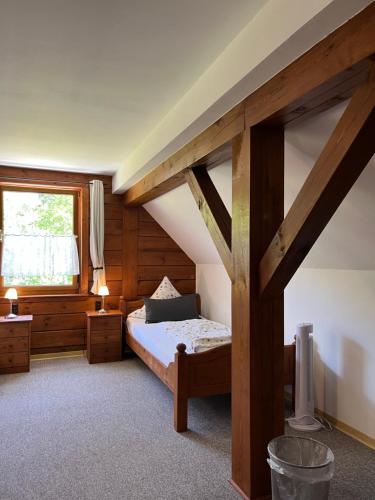 Postel nebo postele na pokoji v ubytování Waldhaus Lahnstein