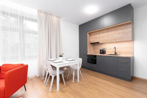 Una cocina o cocineta en Objev Jeseníky