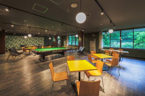 Biliár nebo kulečník v ubytování Takamiya Hotel Hammond