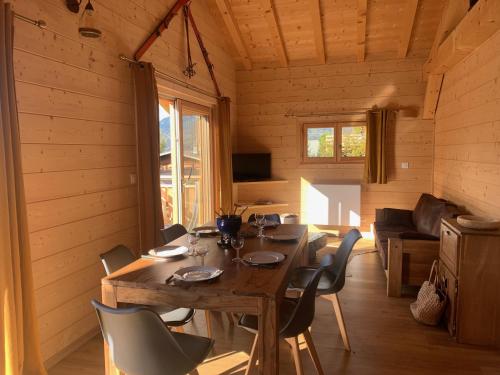 Χώρος καθιστικού στο Chalet le jardin de fées